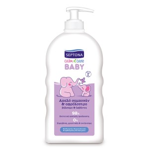 Septona Baby Calm n Care Βρεφικό Σαμπουάν & Αφρόλουτρο με Βάλσαμο & Λεβάντα, 500ml