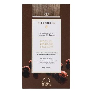 Korres Argan Oil Advanced Colorant 7.17 Ξανθό Μπεζ, 50ml