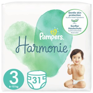 Pampers Harmonie Πάνα με Αυτοκόλλητο No 3 (6-10kg), 31 τμχ