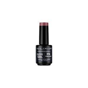 Elixir Make-up Semi Gel Ημιμόνιμο Επαγγελματικό Βερνίκι Νυχιών Νο316 Rose Red, 15ml