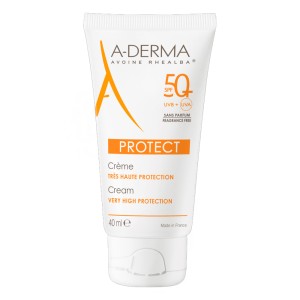A-Derma Protect Cream SPF50+, Αντηλιακή Προσώπου Χωρίς Άρωμα, 40ml