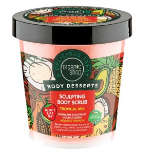 Natura Siberica Organic Shop Body Desserts Tropical Mix Απολεπιστικό Σώματος για Σμίλευση με Άρωμα Τροπικών Φρούτων, 450 ml