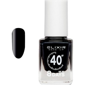 Elixir Make-Up Nail Polish 40 Βερνίκι Νυχιών Up To 8 Days 016 Black, 13ml