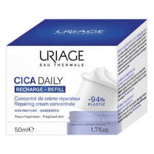 Uriage Cica Daily Repairing Cream Concentrate Refill Καθημερινή Ενυδατική Φροντίδα Χωρίς Άρωμα Refill, 50ml