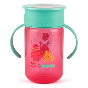 Suavinex Booooo! Trainer Παγούρι Ροζ/Τιρκουάζ, ΜΑ 400774,  340ml