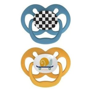Dr.Browns Advantage Πιπίλα Σιλικόνης 6-18m Μπλε/Πορτοκαλί, 2τμχ