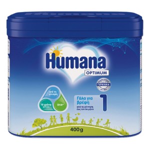 Humana Optimum Βρεφικό Γάλα 1 σε Σκόνη από την Πρώτη Μέρα έως τον 6ο Μήνα, 400g