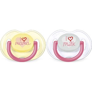 Philips Avent Fashion SCF172/52  Πιπίλα Σιλικόνης 0-6m Ρόζ 2 τεμάχια