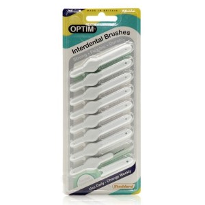 Optim Stoddard Dental Icon Μεσοδόντια Βουρτσάκια 0.35mm Λευκά, 8τμχ