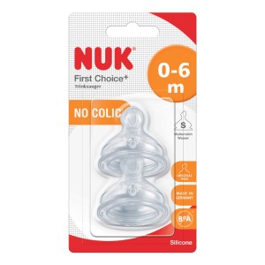 Nuk First Choice+ Θηλές Σιλικόνης Small 0m+, 2τμχ
