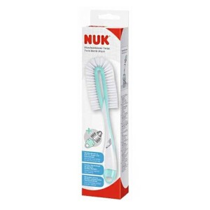 Nuk Βούρτσα Μπιμπερό & Θηλής 2 σε 1 Twist Mint, 1τμχ
