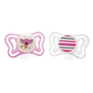 Chicco PhysioForma Light Πιπίλα με Θήκη Σιλικόνης Ρίγες & Κοάλα 6-16m, 2τμχ