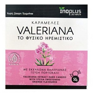 Inoplus Valeriana Καραμέλες Πορτοκάλι, 50gr 