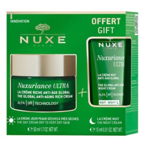 Nuxe Nuxuriance Ultra Σετ Περιποίησης για Αντιγήρανση με Κρέμα Προσώπου για Ξηρό έως Πολύ Ξηρό Δέρμα & Global Anti-Aging Κρέμα Νύχτας 15ml, 1σετ