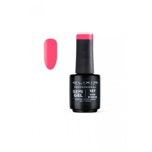 Elixir Make-up Semi Gel Ημιμόνιμο Επαγγελματικό Βερνίκι Νυχιών Νο127 Rose Bonbon, 15ml