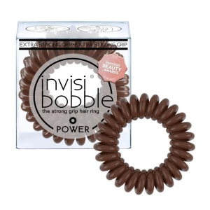 Invisibobble Power Pretzel Brown, Λαστιχάκι Μαλλιών, 3τμχ