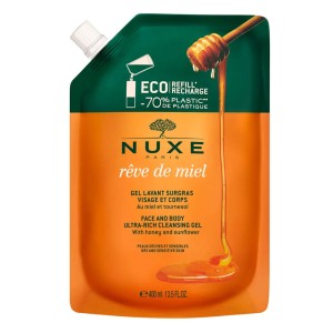 Nuxe Reve De Miel Αφρόλουτρο Καθαρισμού Προσώπου & Σώματος Ανταλλακτικό, 400ml
