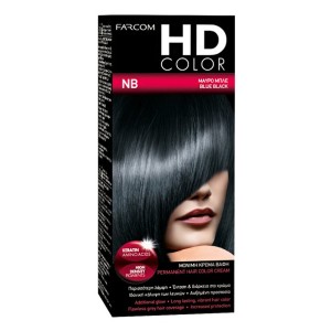 Farcom Βαφή Μαλλιών HD Color No NB Μαύρο Μπλε, 60ml