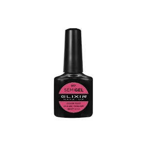 Elixir Make-up Semi Gel Ημιμόνιμο Επαγγελματικό Βερνίκι Νυχιών Νο917 Indian Red, 8ml