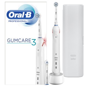 Oral-B Professional GumCare 3 Ηλεκτρική Οδοντόβουρτσα, Προστασία των Ούλων με Ορατό Αισθητήρα Πίεσης & Σύνδεση με Bluetooth