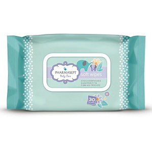 Pharmasept Baby Care Tol Velvet Baby Soft Wipes Μαντηλάκια Καθαρισμού για Πρόσωπο και Χέρια, 30 Τεμάχια 