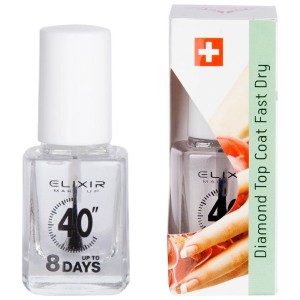 Elixir Make-Up Fast Dry Diamond Top Coat Fast Dry Θεραπεία Νυχιών 867, 13ml