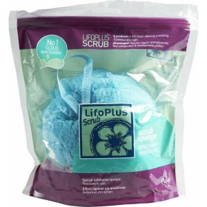 LifoPlus Scrub Sponge Σφουγγάρι Απολέπισης Γαλάζιο, 1τμχ