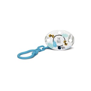 Suavinex Κλιπ Πιπίλας Οβάλ με Αλυσίδα Bee Blue, 1τμχ