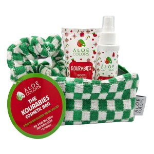 Aloe Colors The Kourabies Bag με Body Butter Κουραμπιέ 100ml, Hair & Body Mist Κουραμπιέ 150ml & Δώρο Scrunchy