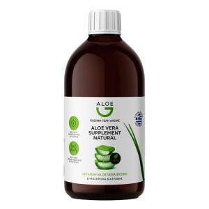 Genomed Aloe G 100% Φυσικός Χυμός Κρητικής Αλόης Πόσιμο Τζελ με Φυσική Γεύση, 1000ml