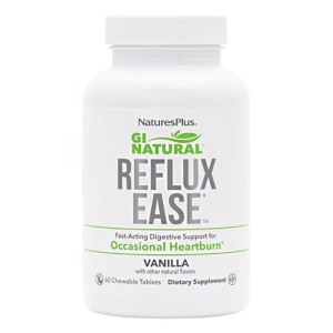 Natures Plus Reflux Ease με Γεύση Βανίλια,  60 μασώμενες ταμπλέτες