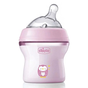 Chicco Μπιμπερό Πλαστικό Natural Feeling με Θηλή Σιλικόνης 0m+, 150ml