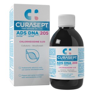 Curasept ADS DNA 205 -0,05% CHX + 0,05% F Στοματικό Διάλυμα για την Καθημερινή Προστασία των Ούλων και του Σμάλτου των Δοντιών  200ml