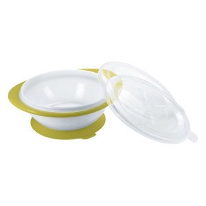 Nuk Easy Learning Μπολ Φαγητού με Καπάκι και Βεντούζα 6m+ Κίτρινο, 1τμχ