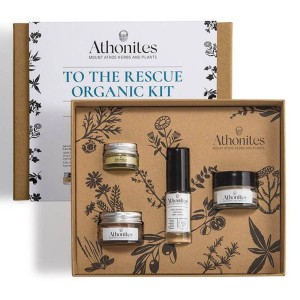 Athonites To the Rescue Organic Kit Βιολογική Εντατική Φροντίδα Προσώπου Και Σώματος, 1σετ