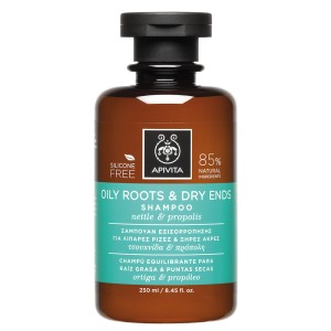 Apivita Oily Roots Dry Ends Shampoo Σαμπουάν Εξισορρόπησης για Λιπαρές Ρίζες και Ξηρές Άκρες με Τσουκνίδα & Πρόπολη, 250ml