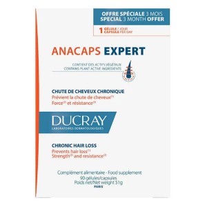 Ducray Anacaps Expert Chronic Hair Loss Συμπλήρωμα Διατροφής Για τη Χρόνια Τριχόπτωση, 90κάψουλες