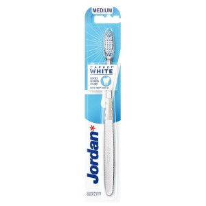 Jordan Target White Medium Μέτρια Οδοντόβουρτσα Λευκή, 1τμχ