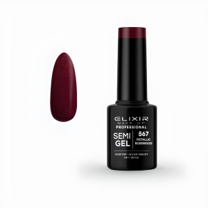 Elixir Make-up Semi Gel Ημιμόνιμο Επαγγελματικό Βερνίκι Νυχιών Νο567 Metallic Rosewood, 5ml