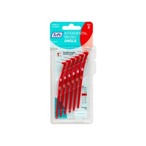 TePe Angle Μεσοδόντια Βουρτσάκια με Λαβή 0.5mm Κόκκινο, 6τμχ