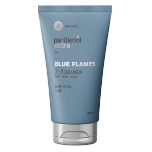 Medisei Panthenol Extra Blue Flames 3 In 1 Ανδρικό Αφρόλουτρο & Σαμπουάν Καθημερινής Χρήσης Για Πρόσωπο Σώμα & Μαλλιά, 200ml