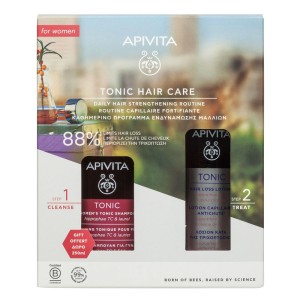 Apivita Πακέτο Περιποίησης Μαλλιών για Γυναίκες με Λοσιόν Κατά της Τριχόπτωσης 150ml & ΔΩΡΟ Τονωτικό Σαμπουάν Κατά της Τριχόπτωσης, 250ml