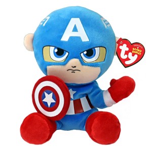 TY Beanie Boos Χνουδωτός Captain America 15εκ, 1τμχ