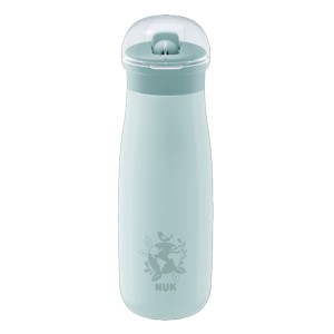 Nuk Mini-Me Flip Cup Stainless Steel Drinking Bottle Παγουράκι με Ρύγχος 12m+ Σιελ, 500ml