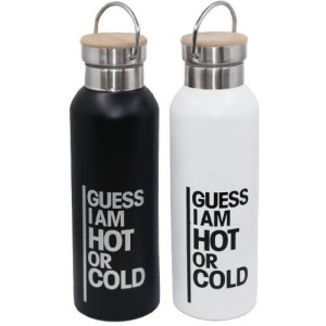 ΚΥΚΛΩΨ ΘΕΡΜΟΣ ΑΝΟΞΕΙΔΩΤΟ ΑΤΣΑΛΙ ME ΞΥΛΙΝΟ ΚΑΠΑΚΙ 500ml - (GUESS)