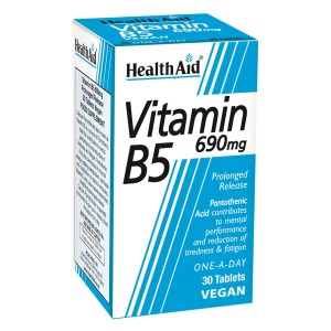 HealthAid Vitamin B5 690mg Συμπλήρωμα Διατροφής με Βιταμίνη Β, 30 ταμπλέτες