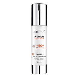 Froika Premium Sunscreen Tinted SPF50 Αντιηλιακή Κρέμα Προσώπου Με Χρώμα, 50ml