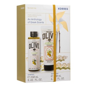 Korres Promo Pure Greek Olive Μέλι Αχλάδι Αφρόλουτρο, 250ml ++ Ενυδατικό Γαλάκτωμα Σώματος 200ml, 1σετ