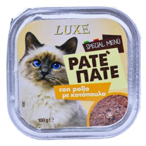 LUXE ΓΑΤΟΤΡΟΦΗ PATE 100gr - (ΚΟΤΟΠΟΥΛΟ)