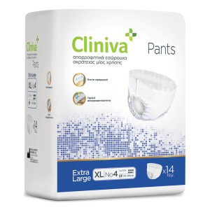 Cliniva Pants Εσώρουχο Ακράτειας No4 XLarge Πράσινο, 14τμχ